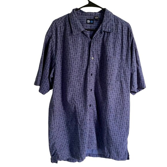 L2 Casual Cotton Short Sleeve Button Down Shirt Mens Large - Picture 5 of 9